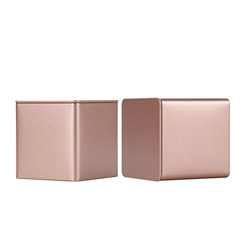 Tianhui Colorful Square Tin Can Empty Cube Steel Box Storage Container for Treats Gifts, Favors, Loose Tea, Coffee and Crafts