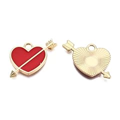 Heart with Arrow Charms_10 pcs