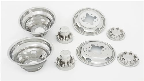 Wheel Simulator CustomLiner 17 Inch Diameter Polished Stainless Steel Bolt-On Dual Wheels With Hardware