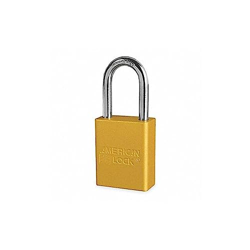 American Lock-A1106YLW Lockout Padlock, KD, Yellow, 1/4 in. Dia.