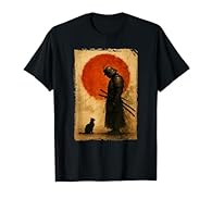 Samurai design featuring a cat. Perfect for fans of Japanese culture and art. Perfect for cat lovers, Japan enthusiasts, and anyone who loves samurai or Japanese aesthetics. Lightweight, Classic fit, Double-needle sleeve and bottom hem