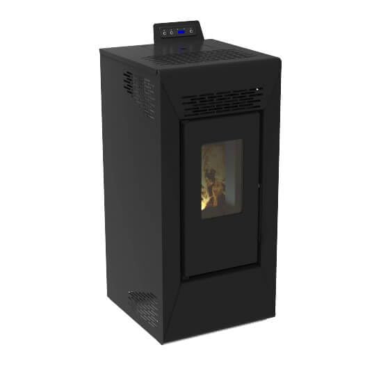 Stufa a pellet wifi canalizzata Courmayeur 8,74 kw nero