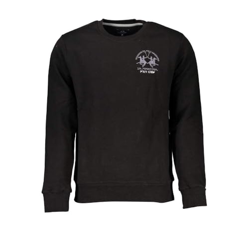 Sweat-shirt La Martina homme en polaire col rond noir élégant