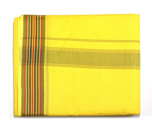 ASHIRWAD 100% Cotton Dhoti Handloom Quality Dhotee Sarong Wrap of for Men | AE000221-00