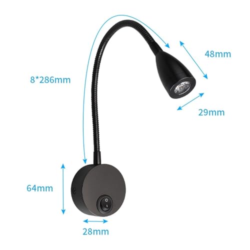 Lámpara de pared interior LED para evitar fatiga visual con luz cálida de lectura 5