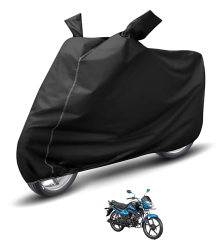 Image of Auto Hub Waterproof Bike Cover Compatible with Hero Splendor I Dustproof, UV Protection Two Wheeler Bike Splendor I Cover - Black
