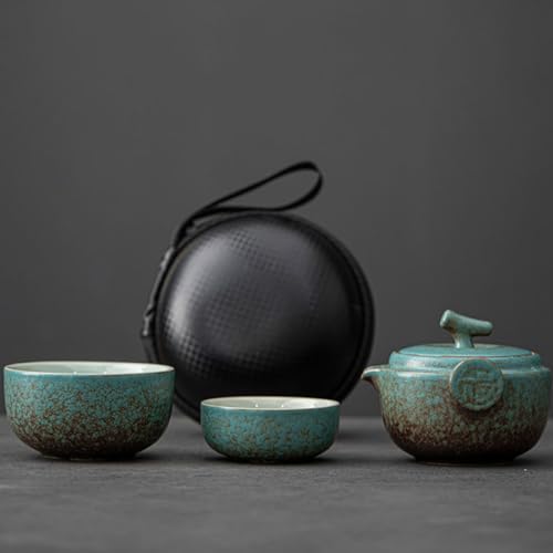 Juego de té portátil de cerámica con diseño sofisticado japonés 5