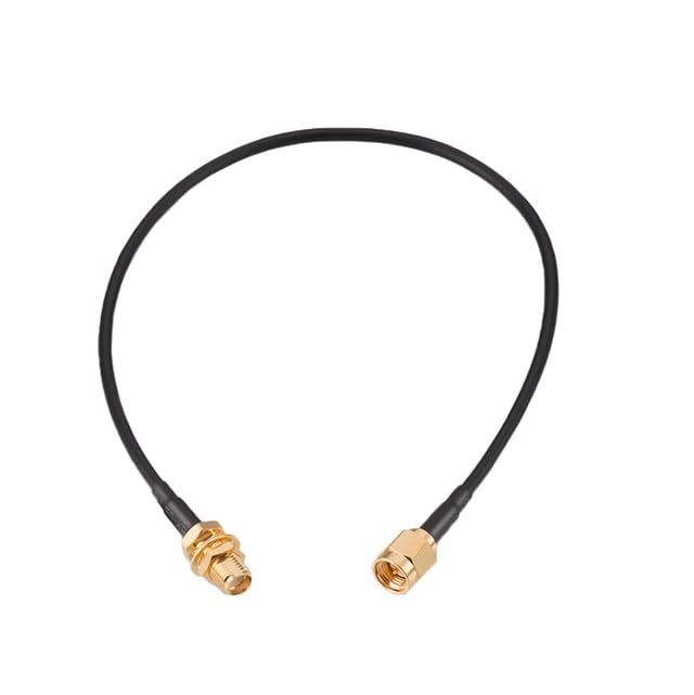 NBR RF SMA Male to SMA Female Nut Bulkhead Crimp Antenna Low Loss Coaxial Cable RG-58 Black 4 inches / 10 cm-image-29