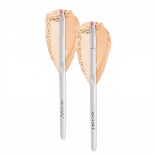 wet n wild Eyeshadow Brush, Precision Blending Application, Soft Synthetic Fibers, Ergonomic Handle for Comfortable Control (Pack of 2)