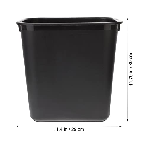 Caneca de basura rectangular negra 3 galones miniatura 2