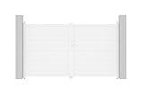 Casanoov Portail battant 3m EIGER H.180cm aluminium blanc