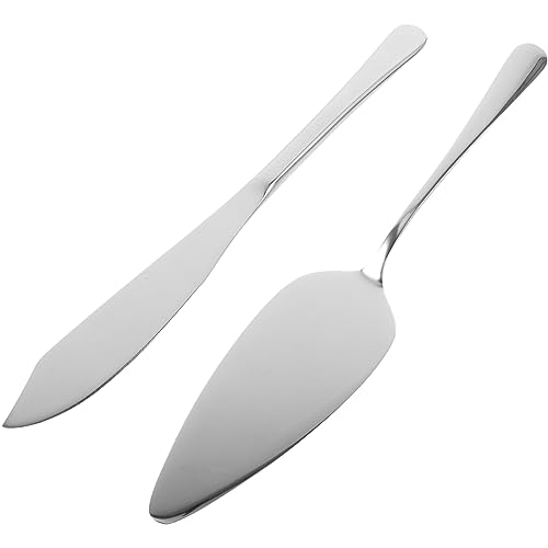 OUNONA 1 Set Wedding Cake Cutter and Server Set Stainless Steel Serving Tool for Anniversaries and Birthdays Polished Finish for and Reusable Cake Accessories