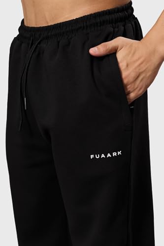 Image of FUAARK Mens Eclipse Straight Tracks Oversized Cotton Gym & Streetwear Pants