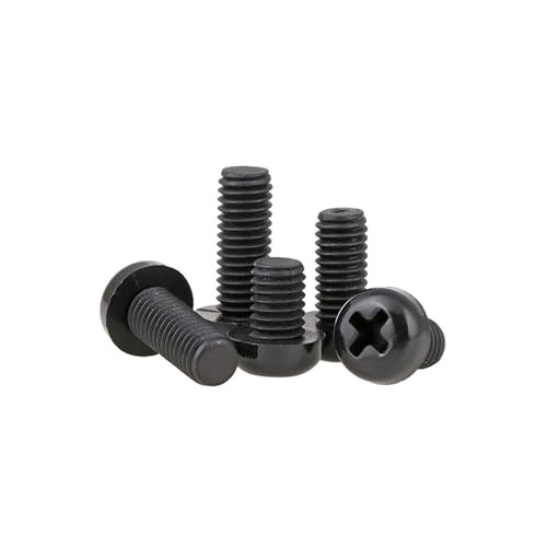 QASTGDE M2 .5 M3 M4 M5 M6 M8 [g˂   iC vX`bN vX Ȃד ۂ˂ {g(Black,12MM_M3-100PCS)