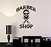 Calcomanías removibles de vinilo para hombre, peluquería, barbería, pegatinas artísticas de pared, tatuaje de pared de salón, póster de papel tapiz, 42x49cm