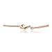 MORGAN & PAIGE 14K Rose Gold Plated Bronze Diamond Accent Two-Tone Double Open Heart Bangle Bracelet for Women - Elegant Jewelry with Lobster Claw Clasp, Hypoallergenic Design, 7.25