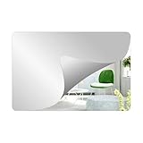 Daleweo Specchio Adesivo da Parete 30x20cm Acrilico Infrangibile Specchio Senza Cornice Decorazione Casa Bagno Palestra Armadio Pellicola Riflettente