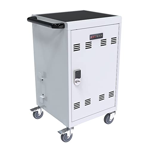 Holaki 30 Device Mobile Charging Cart For Ipads,Tablets And Laptop,Chromebook Charging Station Cart With Keypad Lock,Fits Up To 17-Inch Screen,Surge Protection,Locking Cabinets For Classroom thumb #3