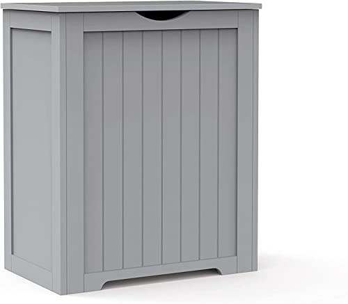 Laundry Hamper Cabinet Storage Unit Clothes Multi-purpose Toy box Blanket chest Trunk Wooden Chest With Lid Basket Bathroom Home Bin (GREY)