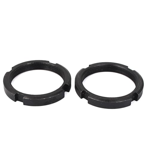 Tool Parts and Accessories M50 X 1.5mm GB 812 Carbon Steel Four-Slot Slotted Round Nuts 2 Pcs (#CN-140824-08478)