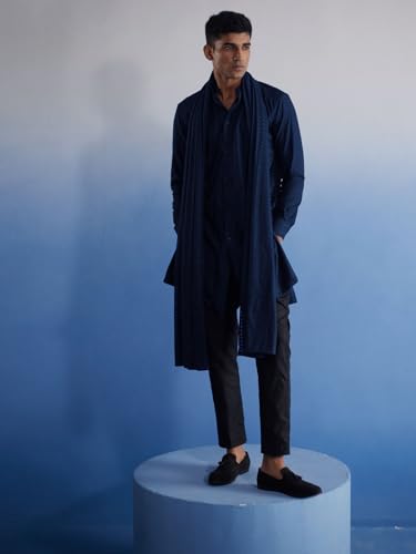Image of VASTRAMAY Men's Net Kurta, Pyjama and Dupatta Set