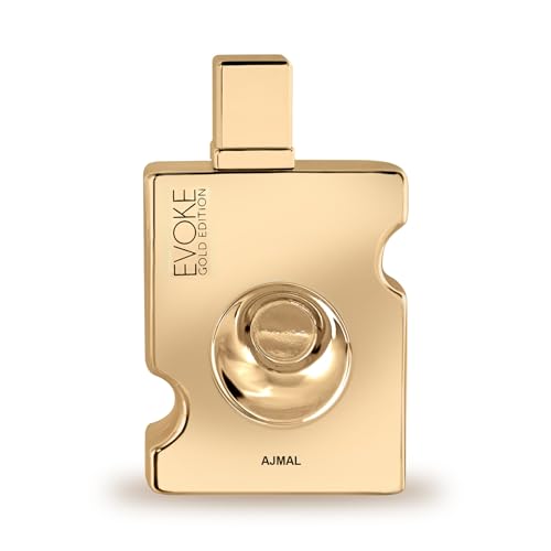 Ajmal Evoke Gold Edition Eau de Parfum 3.0 oz / 90 ml for Men | Fresh Spicy & Woody Oriental Fragrance | Long-Lasting Dubai Luxury Scent