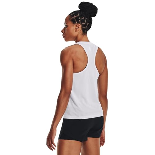 Seamless Stride Singlet Under Armour blanc le débardeur de course épuré - 3