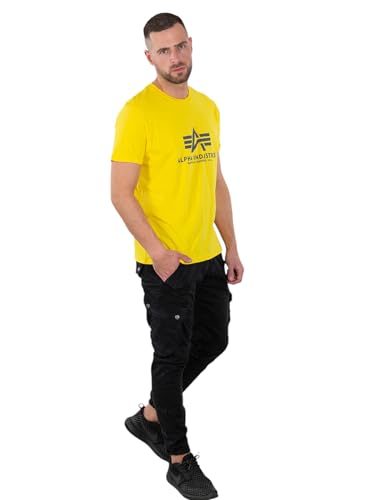 Alpha Industries Basic T-Shirt T-Shirt für Herren Empire Yellow – Ansicht 2