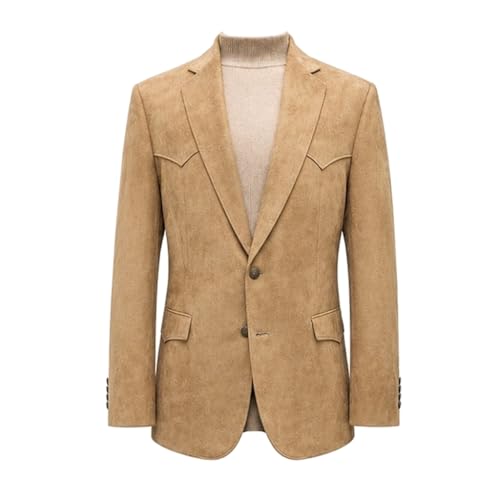Regular and Big and Tall Classic Microsuede Soft Touch Western Blazer to Size 56 in Short Regular and Long Sizes (Camel 54 Long)
