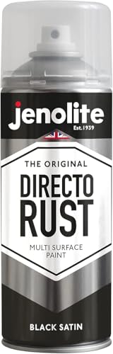 JENOLITE Directorust Peinture en aérosol finition satinée | NOIR | 400ml | Peinture antirouille...