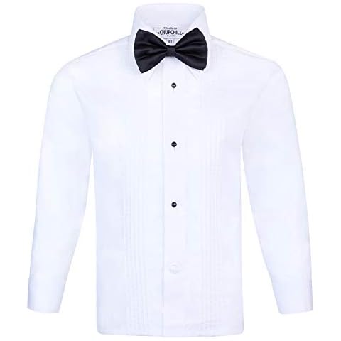 S.H. Churchill & Co. Boy's White Tuxedo Shirt with Bow Tie and Studs, 5 Cover