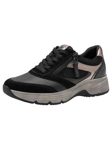 TAMARIS Comfort låga sneakers, svart comb, 41 EU, Svart kam, 41 EU