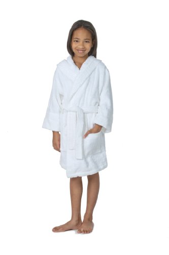 THIRSTY Towels Hooded Robe 6-8 White