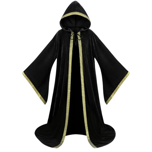 Colorful House Velvet Wizard Robe with Hooded and...