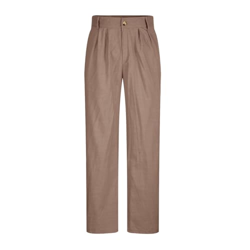 Mens Dress Pants Relaxed Fit Expandable Waist Pleated Business Work Pants Casual Lightweight Retro Slacks with Pocket4