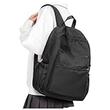 winspansy Zaino Scuola Adolescenti Ragazzi e Ragazze Uomo Donna, Zaino Leggero Impermeabile per Scuola Media, Zainetto Backpack Zaini Casual da Giorno -Nero