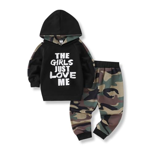 Toddler Baby Boy Outfits Long Sleeve Sweatshirts & Jeans 2Pcs Fall Clothes Set 2 3 4 5T 12 18 24Months - Main Image