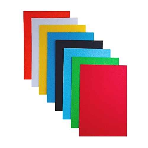 Image of Jtnohx Stiff Felt, 2mm Thick Felt Sheets for Crafts, 8 inchx12 inch Hard Felt Fabric Squares 8Pcs for DIY Projects (Blue Green Series)