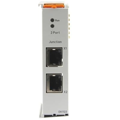 وحدة طرفية للطاقة EK1122 متوافقة مع وحدة توصيل EtherCAT ثنائية المنفذ BECKHOFF EK1122