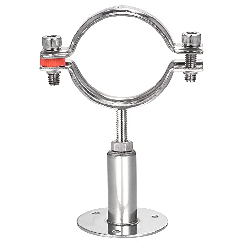 Sourcing Map Wall & Ceiling Mount Pipe Support, 304 Stainless Steel Adjustable Bracket Clamp for 63-65mm Pipe