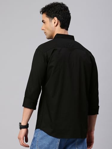 Image of Majestic Man Comfort Slim Fit Solid Pure Cotton Casual Shirt