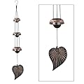 Three Cooper Leaf Temple Wind Chime,Wind Chimes with 3 Bells, Feng Shui Wind Chimes for Home Yard Outdoor Decoration, A Great Memorial Wind Chime for Someone Who Loves Peace