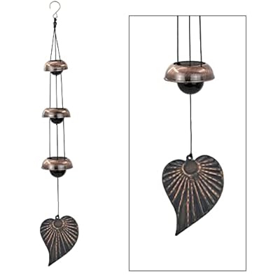 Three Cooper Leaf Temple Wind Chime,Wind Chimes with 3 Bells, Feng Shui Wind Chimes for Home Yard Outdoor Decoration, A Great Memorial Wind Chime for Someone Who Loves Peace