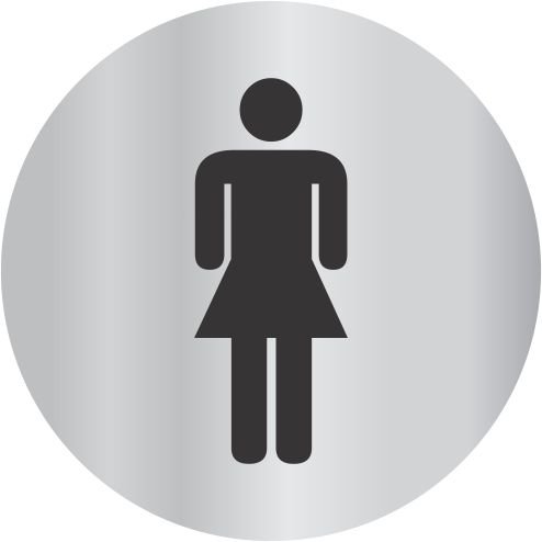 DLCCREATION Female Silver Stainless Steel Toilet Sign Board - Size : 75mm Dia(3") (B075D8783S) Amazon Price History, Amazon Price Tracker