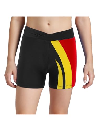TiaoBug Kids Boys V-Front Color Block Athletic Shorts Gymnastics Ballet Dance Workout Running Yoga Hot Pants