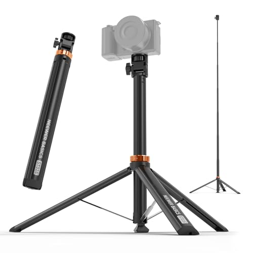 Image of NEEWER Basics Photography Light Stand, 81 inch Extendable Metal Portable Adjustable Camera Tripod for Continuous Output Lighting, 1 /4 inch Screw Compatible with Canon Nikon Sony DSLR Webcam Pocket 3, ST016