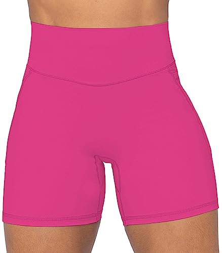 Image of Sunzel No Front Seam Biker Shorts for Women with Pockets, Yoga Workout Gym Bike Shorts with Tummy Control | 3, 5 Or 8-Inch Inseam, High Waisted, No Front Seam, Side Pockets, Buttery Soft, Compression Fit, Squat Proof, Tummy Control