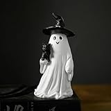 MEILVMEIJI 2025 ハロウィンホールディングブラックスタチューホラースペクトレジンスタチューデスクトップデコレーションデスクトップデコレーション、
