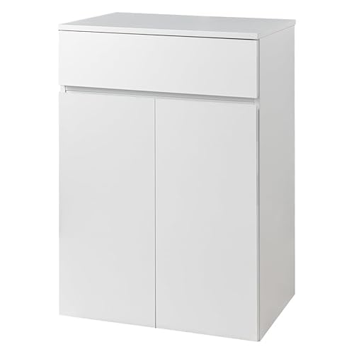 家具350 Basurero バスレーロ ゴミ箱 分別 45リットル 45L ダストボックス キッチンカウンター ごみ箱 キャスター付き 2つ スリム コンパクト 大容量 キッチン収納 リビング 木目調 おしゃれ 食器棚 レンジ台 カウンター下収納 ホワイ