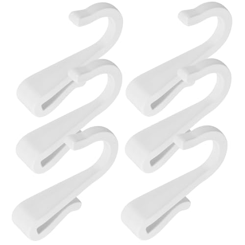 BESPORTBLE Ganchos Multifuncionales de Plástico en Forma de S, 6 Unidades Blancas, Ideales para Colgar Utensilios y Accesorios en Estantes y Carritos de Cocina